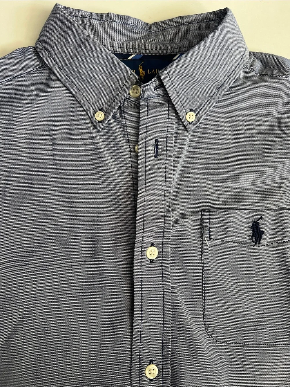 NWT Polo by Ralph Lauren Boys Short Sleeves Button Down Shirt Slate Blue
